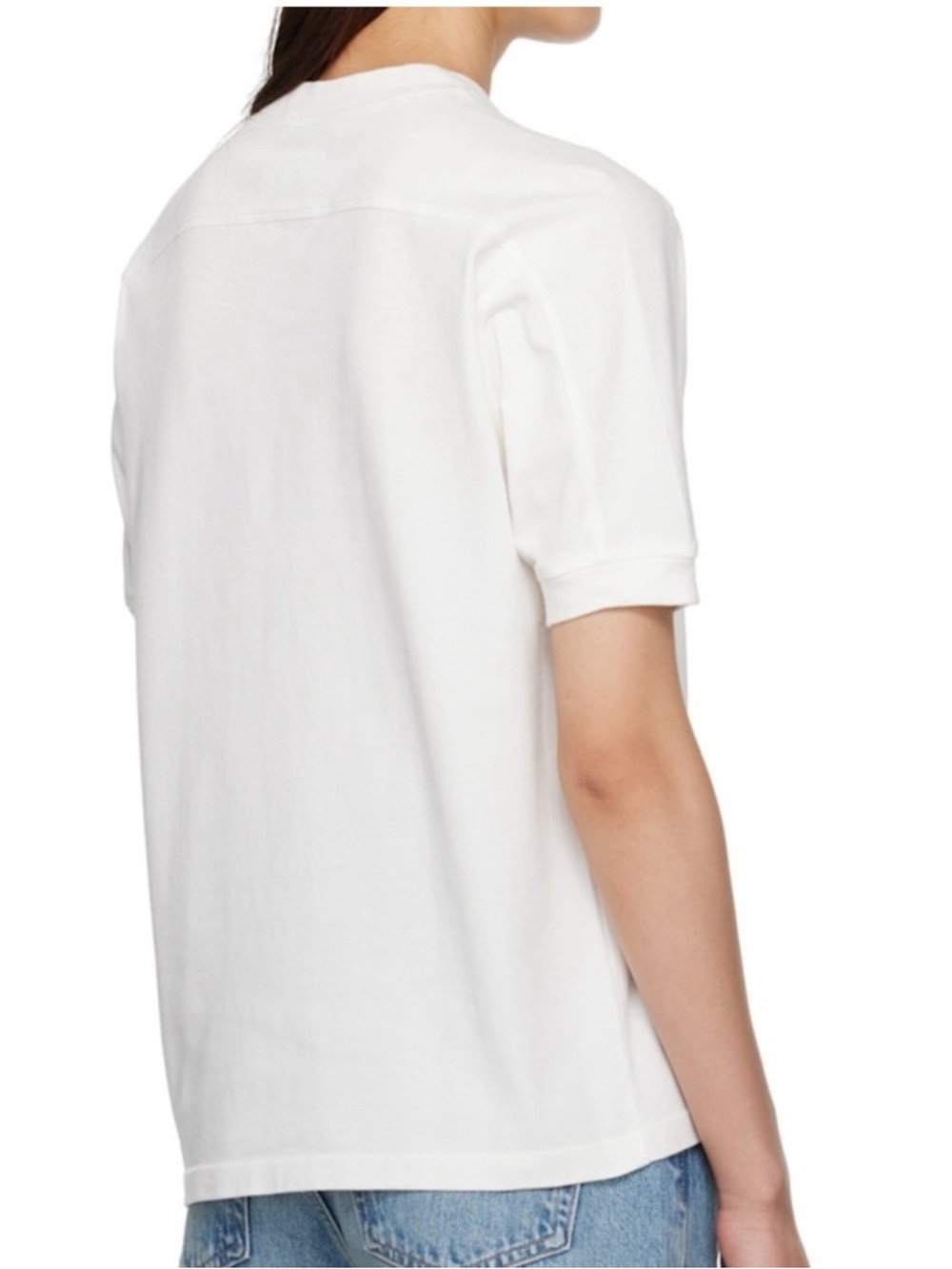 Anine Bing Jaylin Monogram T-shirt Tee in White NWT - Picture 2 of 9